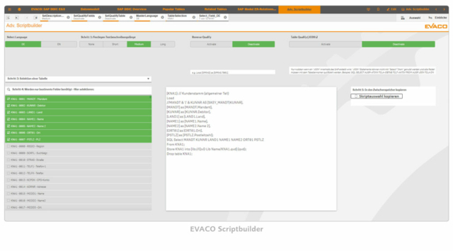 EVACO Script Builder