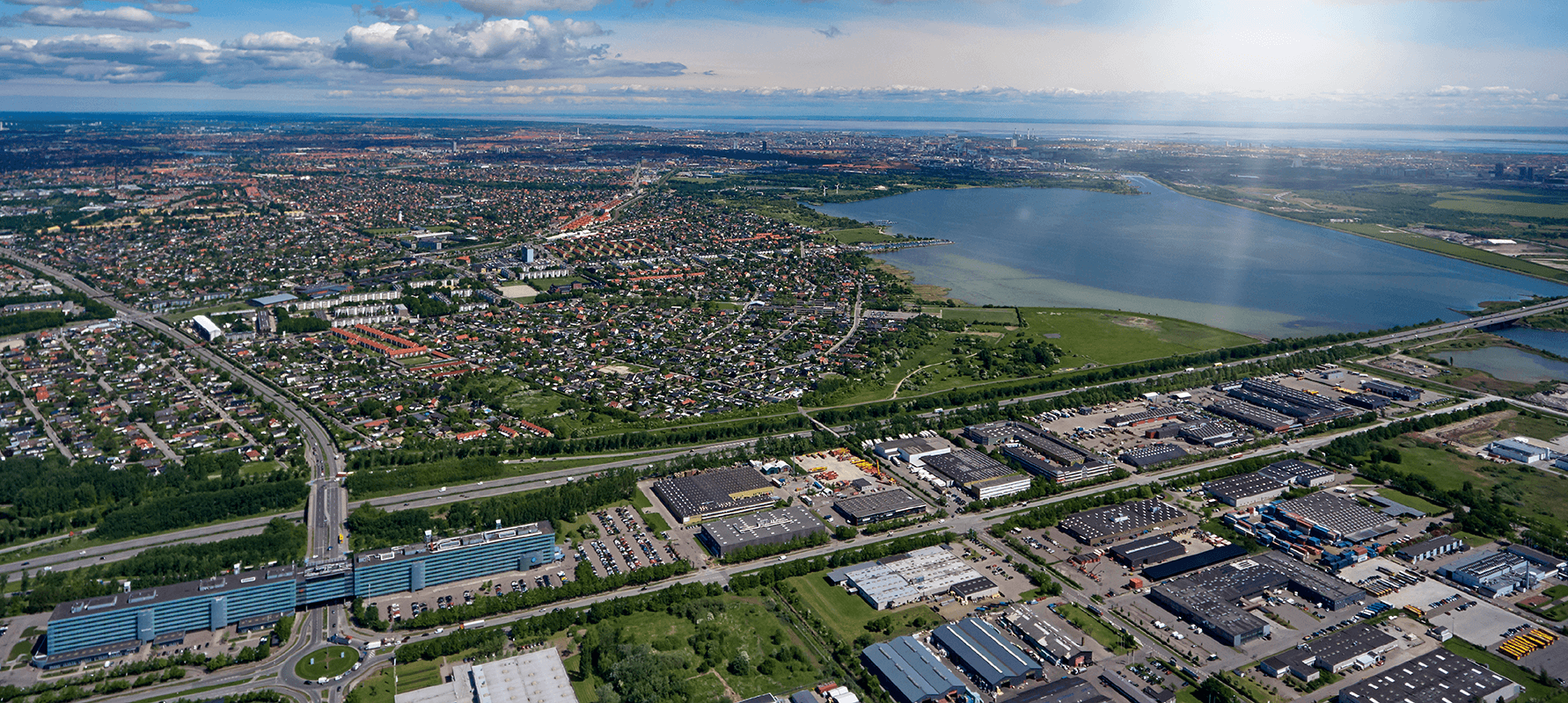 Ansicht einer Stadt von oben