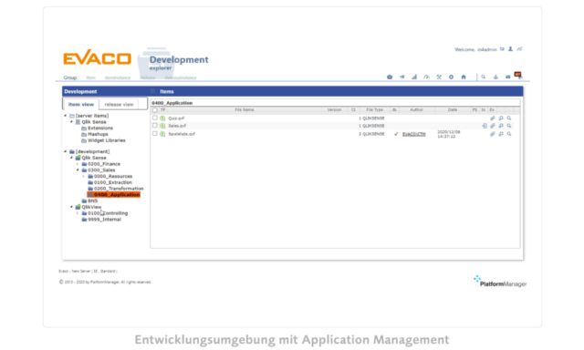 PlatformManager Entwicklungsumgebung