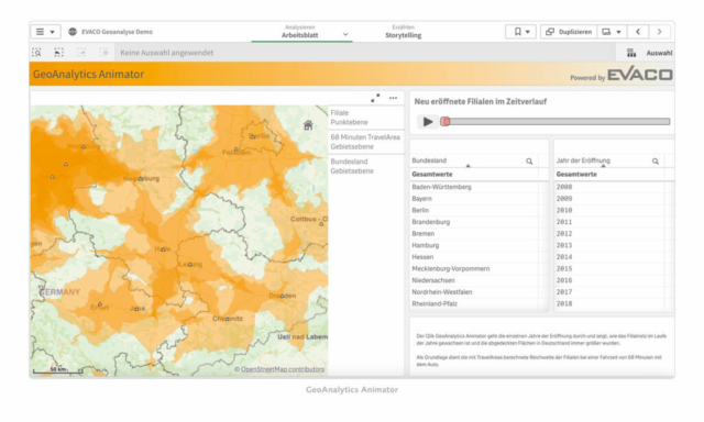 Auswertungen mit dem GeoAnalytics Animator von Qlik GeoAnalytics