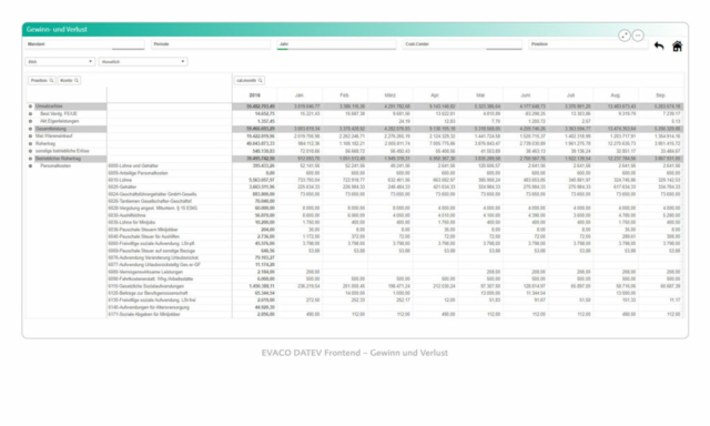 DATEV Screen Gewinn und Verlust