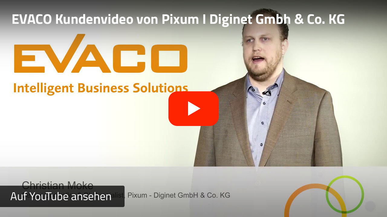 Video Thumbnail:  EVACO Kundenvideo von Pixum I Diginet Gmbh & Co. KG