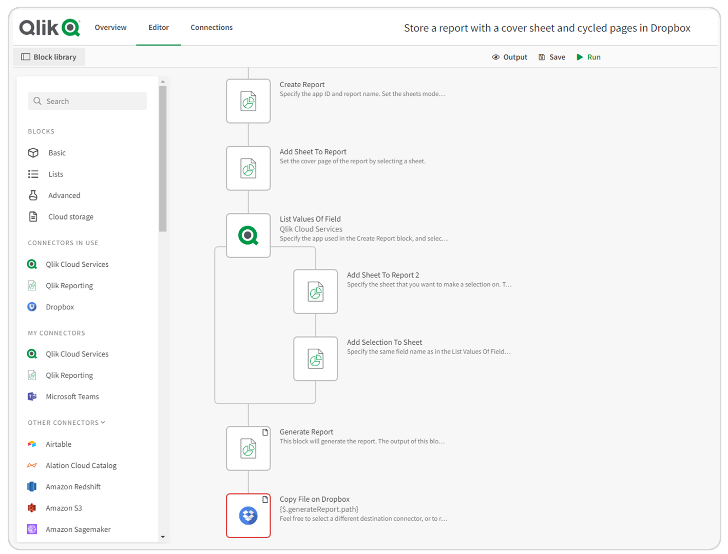 Qlik Data Analytics: Reporting Service - Screenshot