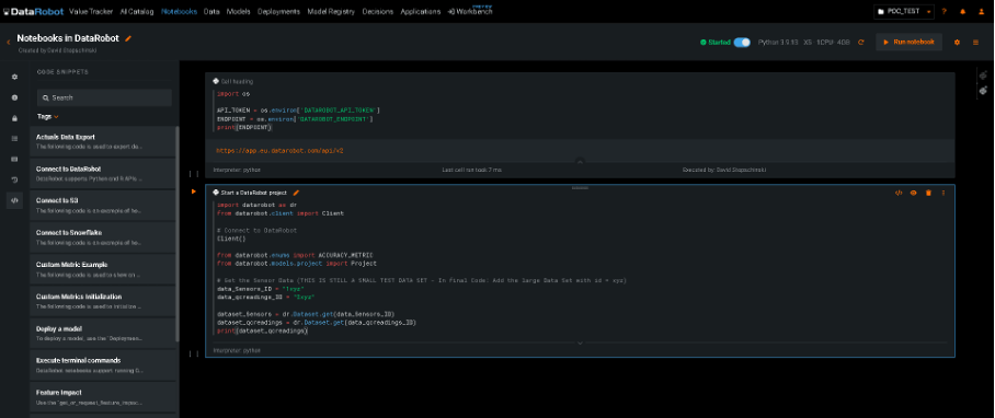 datarobot notebook workbench preview